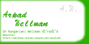 arpad wellman business card